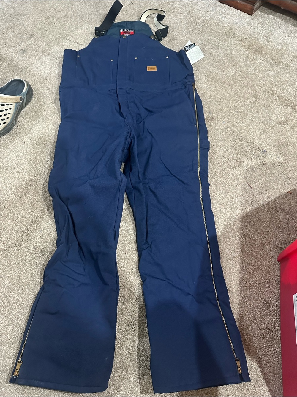 Men's Navy Work Overalls Bib Pants XL